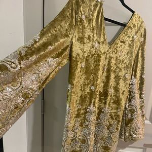 Lennie Velvet dress with bell sleeves size 8